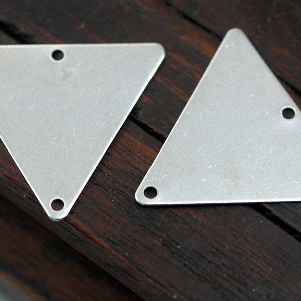 Brass Triangle Charm 20 Nickel Free Brass Triangle Charms With 2 Holes (22x25mm) D0355 A0085