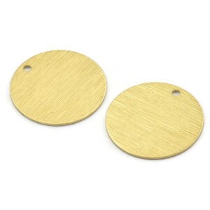 Brass Round Charm, 12 Textured Raw Brass Round Charms With 1 Hole, Blanks (20x0.70mm) M01360