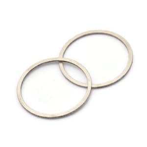 30mm Circle Connector, 6 Antique Silver Plated Brass Circle Connectors (30x1.4x1mm) A3915