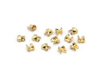 Ball Chain Clasp, 100 Raw Brass Ball Chain Connector Clasps (1.5mm) Bs 1650 L017