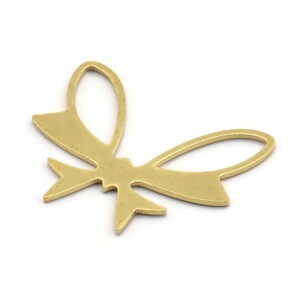 Ciondolo a forma di farfalla in ottone, 12 ciondoli a forma di farfalla in ottone grezzo, accessori per orecchini (22x27x0,80 mm) A4936