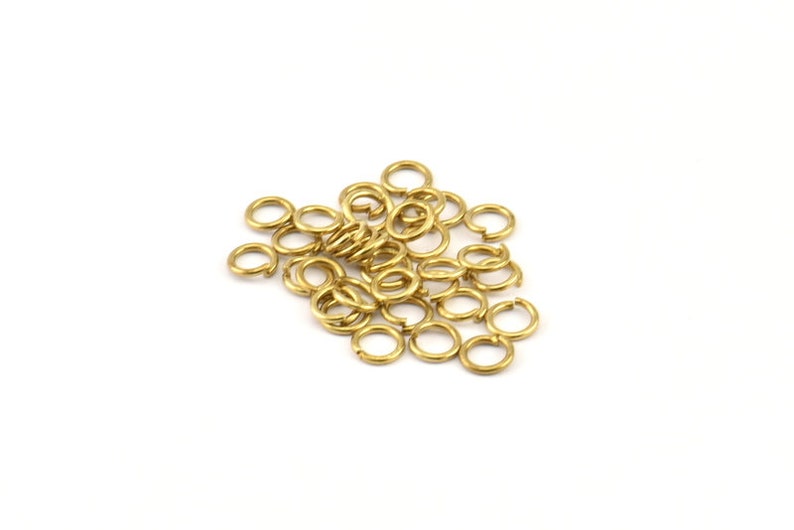 5mm Jump Ring 500 Raw Brass Jump Rings 5x0.80mm A0820 zdjęcie 2