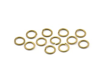 7mm Sprünge Ringe - 250 Roh Messing Sprünge Ringe (7x0,80mm) A0325