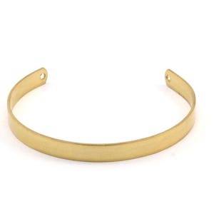 Brass Bracelet Blank -20 Raw Brass Cuff Bracelet Bangles With 2 Holes (6x145x1mm) Brc001