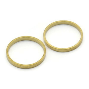 17x2mm Circle Connectors - 50 Raw Brass Circle Connectors (17x0.8x2mm) D0309