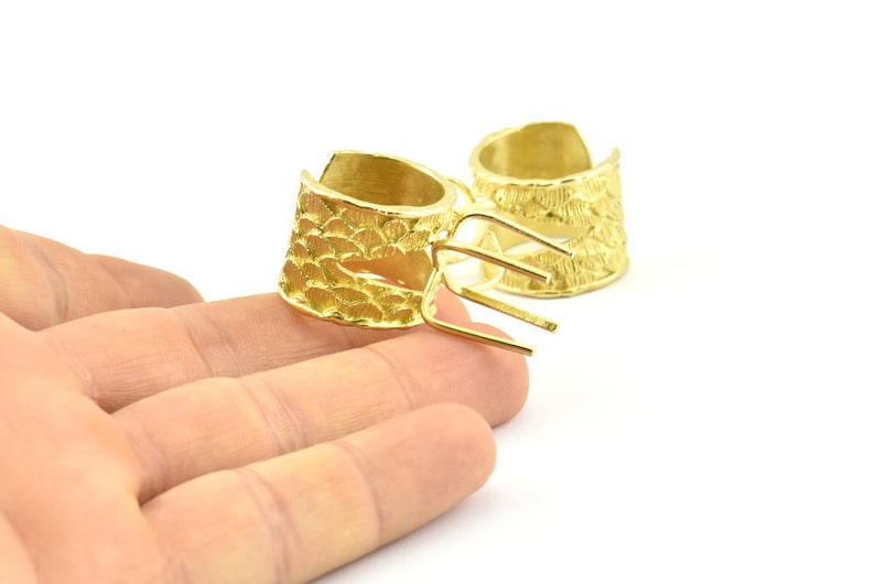 Claw Ring Settings 1 Raw Brass 4 Claw Ring Blanks For Natural Stones E657