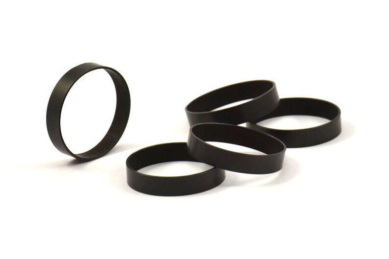 Bs 1495 S090 Black Tube Beads 12 Oxidized Brass Tubes 20x4mm