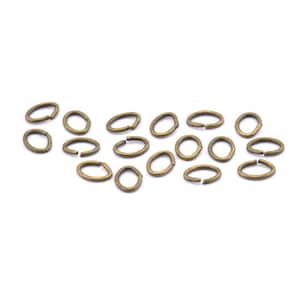 Oval Jump Ring, 250 Antique Brass Oval Jump Rings (6x5x0.8mm) A1049