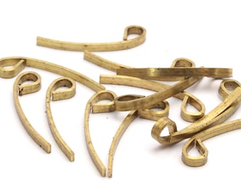 20 Raw Brass Charms  (25x2x0.80mm) Bs-1349