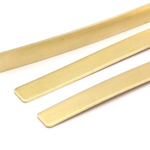 5 Raw Brass Bracelet Stamping Blanks 8x145x1mm D0382 image 2