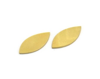 Ottone Marquise Blank, 24 Raw Brass Tiny Marquise Blanks, stampaggio grezzi (19x8x0.60mm) A6418