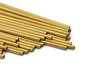 Messing Himmeli 4 mm Tubes, 12 Raw Messing Himmeli DIY Rundrohre, für Air Plants, Geometrische Formen Anpassen Größe - 4 mm