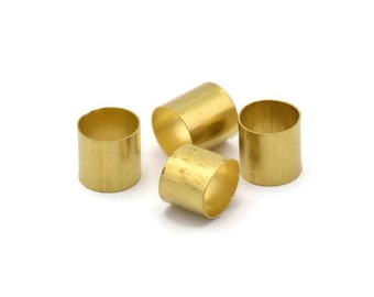 Brass Tube Beads - 24 Raw Brass Tube Beads (8x8mm) Bs 1540