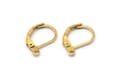 Brass Leverback Earring, 50 Raw Brass Plain Leverback Earring Findings (16x10mm) Bs 1102--A0896