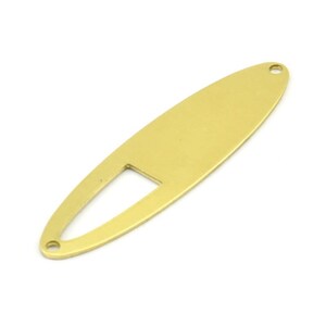 Brass Ellipse Charm, 12 Raw Brass Ellipse Shape Stamping Blank Charms With 2 Holes Earrings, Findings (47x12x0.70mm) B0268