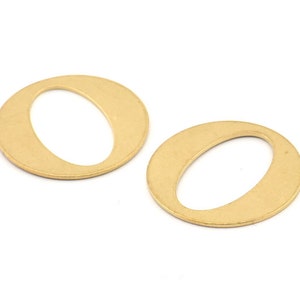 Brass Round Charm, 12 Raw Brass Circle Pendants, Earrings, Findings (25x0.80mm) D1109
