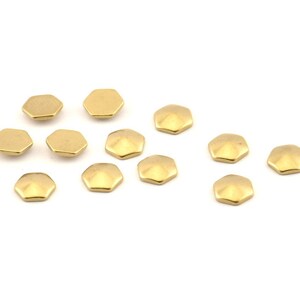 Brass Hexagon Bead, 100 Raw Brass Hexagon Beads (5x1.5mm) D1430