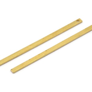 Tiny Brass Bar, 25 Raw Brass Bars (40x2x0.80mm) Bs 1189--a0862
