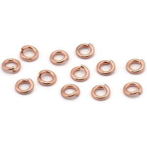 5mm Jump Ring, 250 Rose Gold Tone Brass Jump Rings (5x1mm) A1003