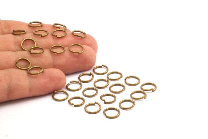 Round Jump Rings 10mm Jump Ring - 100 Antique Brass Round Jump Rings Connectors Findings ...