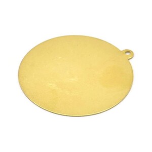 Circle Stamping Tag, 10 Raw Brass Circle Stamping Tags (43mm) A0900