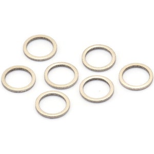 Antique Silver Circle Ring, 25 Antique Silver Plated Round Rings, Charms (10mm) B0118 H0233