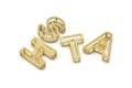 Brass Letter, Raw Brass 3D Alphabet Letters, Brass Letter Pendants, İnitial Charms, Uppercase, Personalized Initial Charms