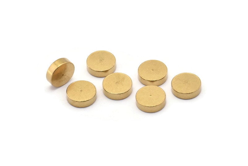Thick Cut Discs 10 Raw Brass Round Discs 10x3mm D0370 Etsy