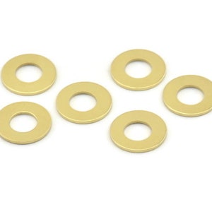 Brass  Round Connector, 50 Raw Brass Round Disc, Middle Hole Connectors, Bead Caps, Findings (12x0.80mm) M365