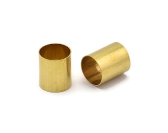 Raw Brass Connector Bead, 12 Raw Brass Tubes (12x14mm) Bs 1471
