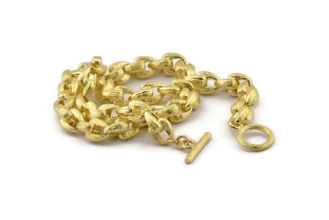 Brass Necklace Chain, Raw Brass Rope Chain Necklace, Chain Choker