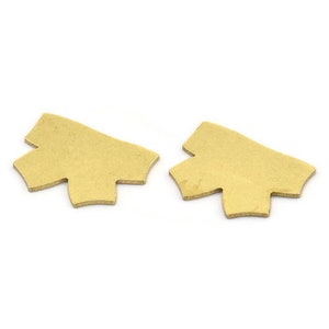 Papillon in ottone grezzo, 12 papillon in ottone grezzo a forma di papillon, stampigliatura grezza (11x16x0,60 mm) A3538