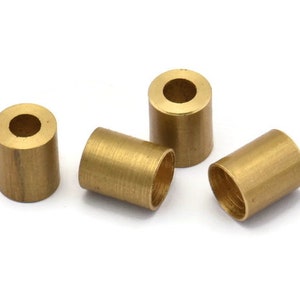 Brass Industrial Cap, 12 Raw Brass Industrial End Caps, Findings, (10x8 Mm) A0672