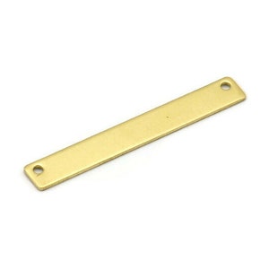 Brass Customized Bar, 12 Raw Brass Stamping Blanks (6x44x0.80mm) B0191