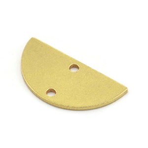 Semi Cirkel Hanger, 24 Raw Messing Semi Cirkel Blanks Met 2 Gaten (21x10x0.80mm) BS 1723