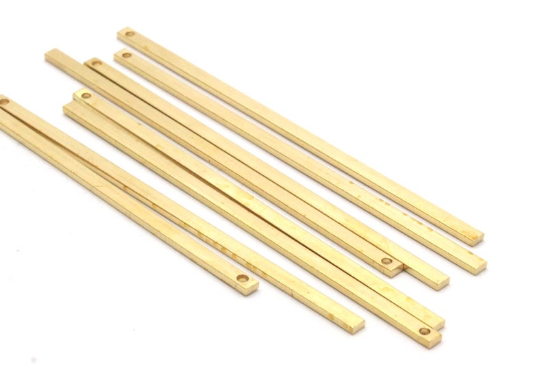 Brass Bar Charm 25 Raw Brass Bars 60x2x1mm Bs1355 A0868 Etsy
