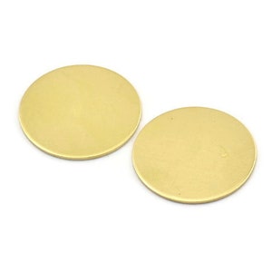 Etichetta rotonda in ottone, 12 pezzi grezzi per stampaggio rotondo in ottone, reperti (20x0,70 mm) M01364