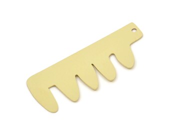 Brass Charm, Raw Brass, Brass Pendants, Charm Pendants, Brass Charms With 1 Hole (40x16x0.60mm) SMP2390