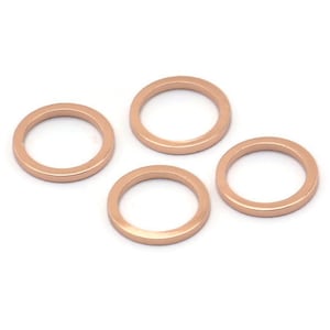 Rose Gold Circle Ring, 12 Rose Gold Plated Brass Round Rings, Charms (10mm) B0118 Q0032