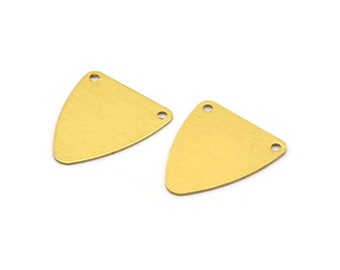 May include: Two gold-colored triangle-shaped metal charms with two holes each.