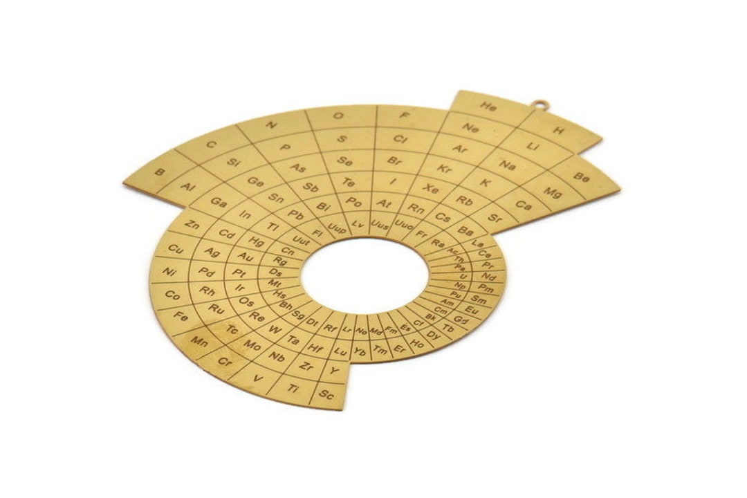 Brass Periodic Table Charm 2 Raw Brass Periodic Table Charms Etsy