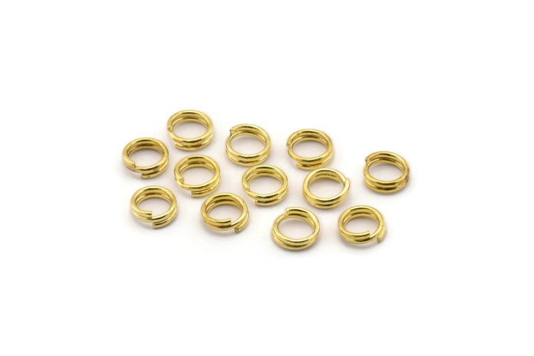 6mm Double Jump Ring 250 Raw Brass Double Jump Rings , Split Rings 6x0.80mm A0732 Etsy