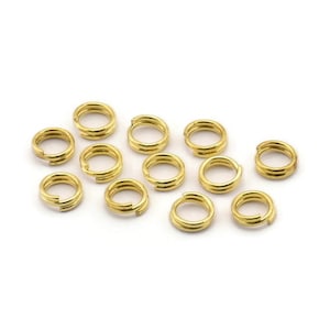 6mm Double Jump Ring - 250 Raw Brass Double Jump Rings , Split Rings (6x0.80mm) A0732