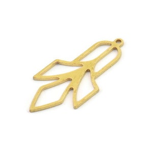 Brass Geometric Charm, Raw Brass Geometric Charms, Brass Earring Charms, Brass Charms for Jewelry Making (32x15x0.80mm) SMP1369