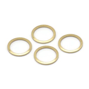 18K Real Gold Plated Brass Gold Round Links Brass Circle Connector 40x0.8x0.8mm -RGP3313-40 Brass Round Connector Jewelry Supplies
