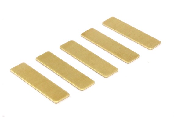 40x6x0.80mm M01482 Brass Rectangle Bar 12 Textured Raw Brass Stamping Blanks With 2 Holes Necklace Bar