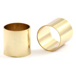 Gold Tube Beads, 2 Gold Plated Tubes, Beads (17x17mm) BS 1502 Q0290