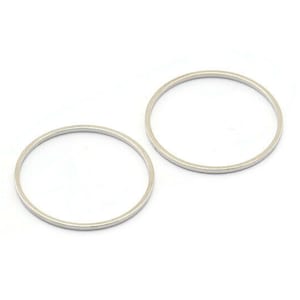 Silver Circle Connector, 50 Silver Tone Circle Connectors, Rings, Findings (22x0.8mm) BS 2092