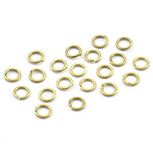 4mm Jump Rings 250 Pieces Raw Brass Jump Rings 4x0.60mm A0337 image 1