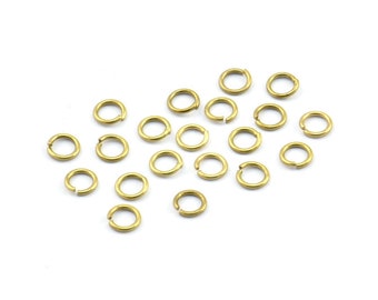 4mm Jump Rings - 250 Stuks Raw Brass Jump Rings (4x0.60mm) A0337